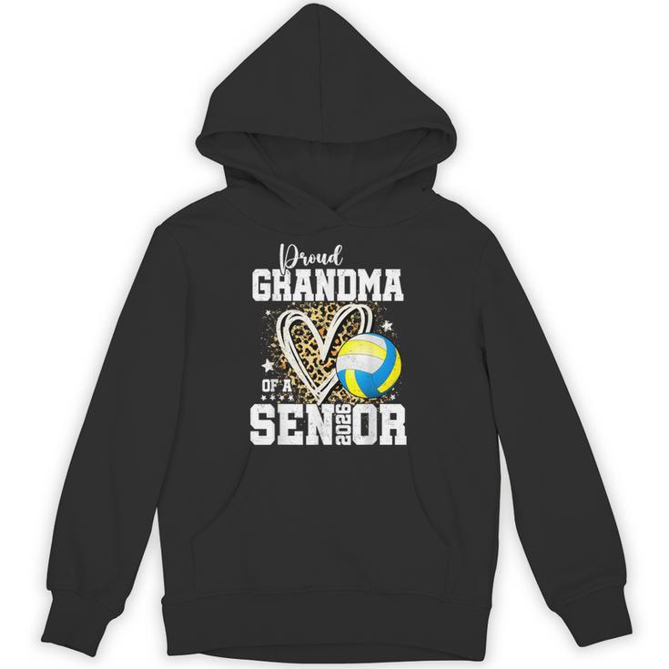 Proud Grandma Of A 2026 Senior Volleyball Graduation Leopard Unisex Hoodie