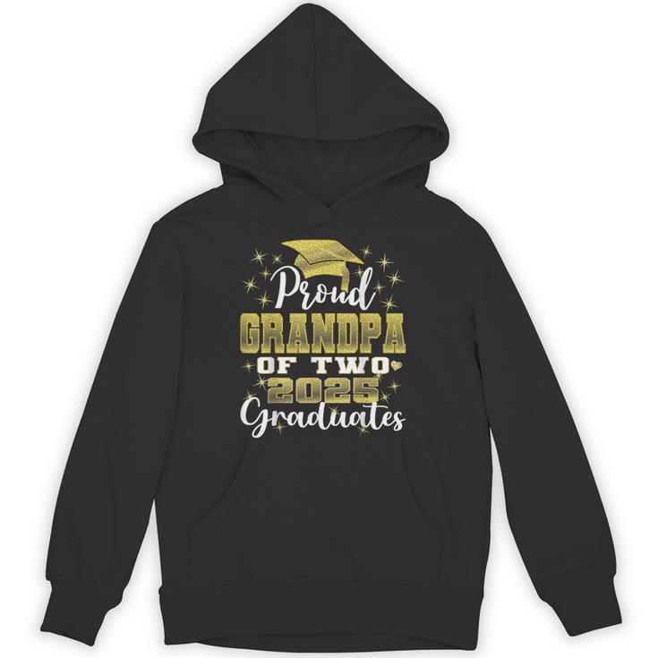 Proud Grandpa Of Two 2025 Graduates Graduation Family Unisex Hoodie