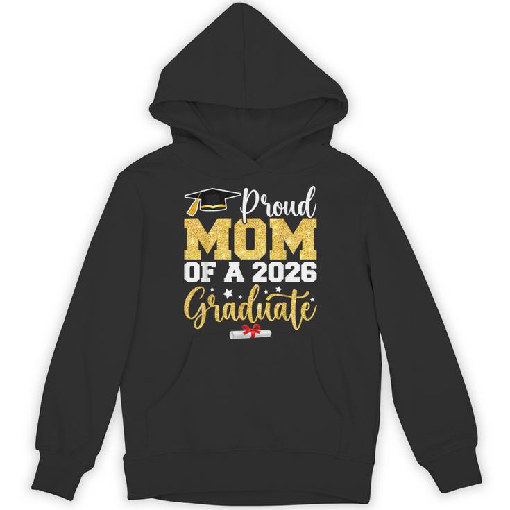 Proud Mom Of A Class Of 2026 Graduate Senior Gold Graduation Unisex Hoodie