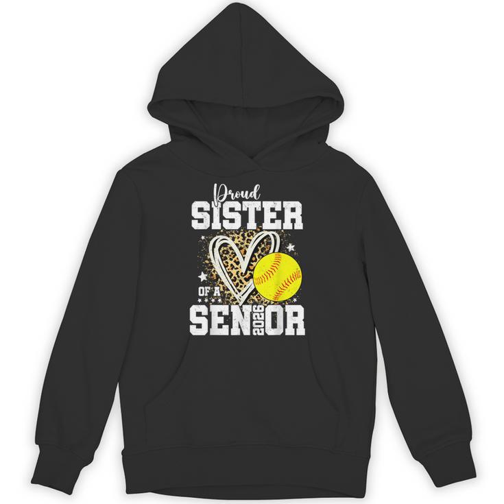 Proud Sister Of A 2026 Senior Softball Graduation Leopard Unisex Hoodie