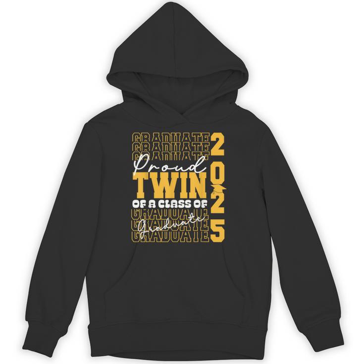 Proud Twin Of a 2025 Graduate Grad Prom Graduation Squad 25 Unisex Hoodie