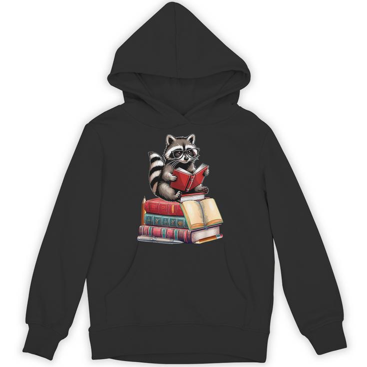 Raccoon Reading Books Matching Bookworm Readers Librarian Unisex Hoodie