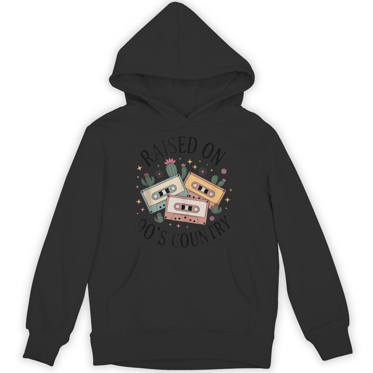 Raised On 90's Country Music Lover Nostalgia Retro Vibe Unisex Hoodie