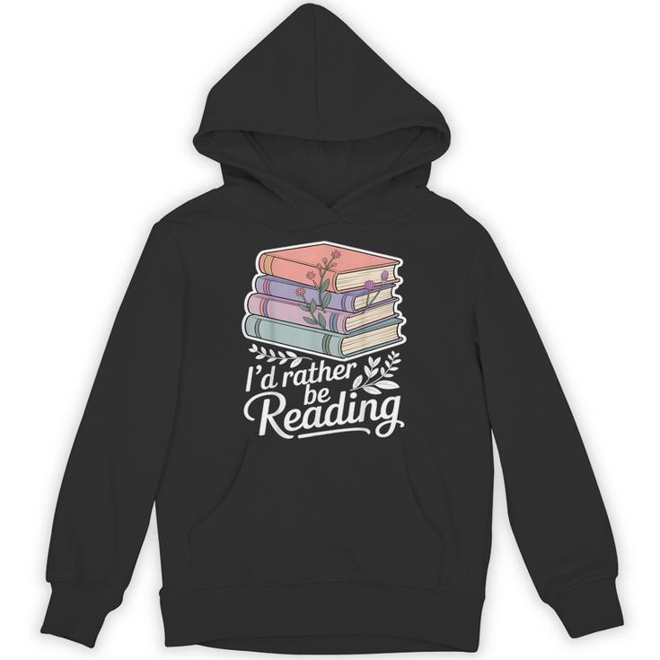 Rather Be Reading Book Lover Stack Unisex Hoodie