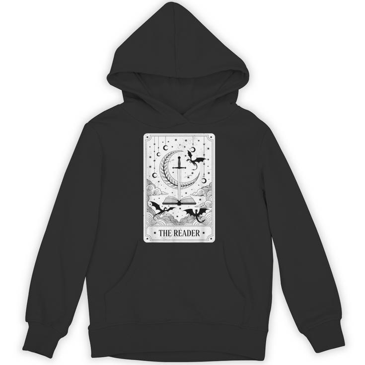 The Reader Tarot Card Bookworm Books Lover Dragon Librarians Unisex Hoodie