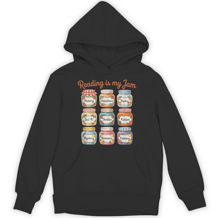 Reading Is My Jam Cute Jelly Jars Book Genres Unisex Hoodie Reading Is My Jam Cute Jelly Jars Book Genres Unisex Hoodie