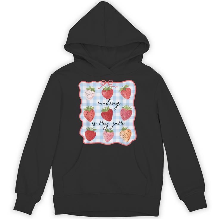 Reading Is My Jam Preppy Stawberry Bookworm Book Lover Nerd Unisex Hoodie Reading Is My Jam Preppy Stawberry Bookworm Book Lover Nerd Unisex Hoodie