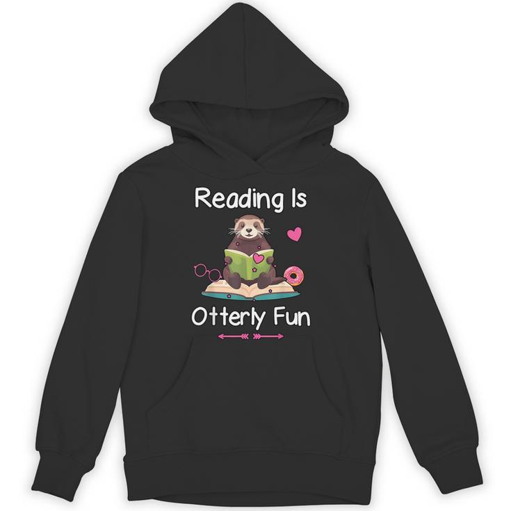 Reading Is Otterly Fun Sea Otter Book Loving Librarian Unisex Hoodie
