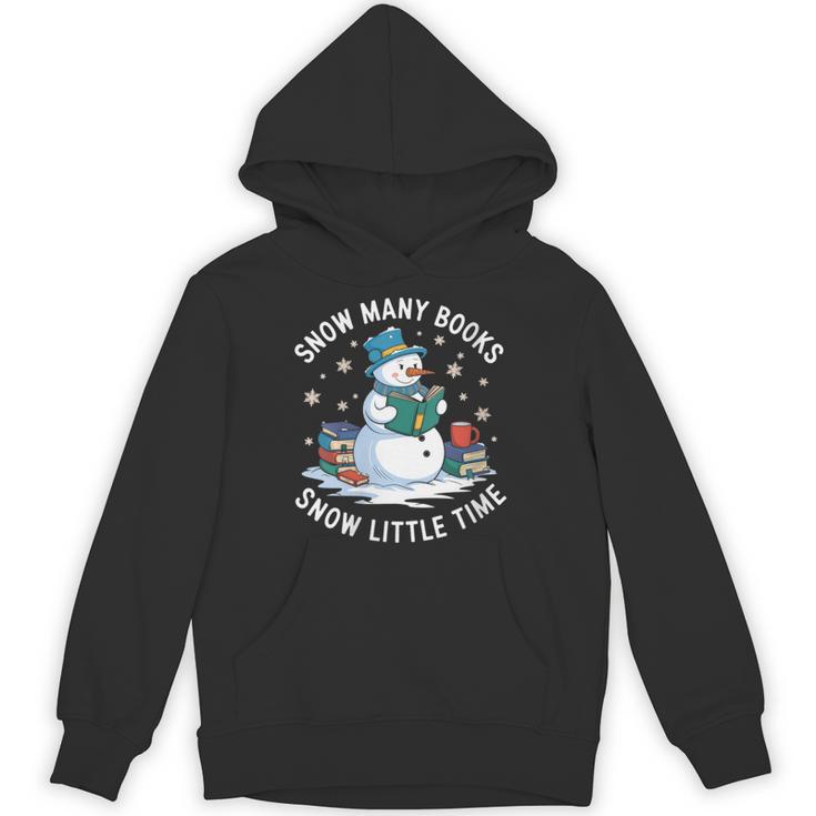 Reading Snowman So Many Books Christmas Books Readers Unisex Hoodie