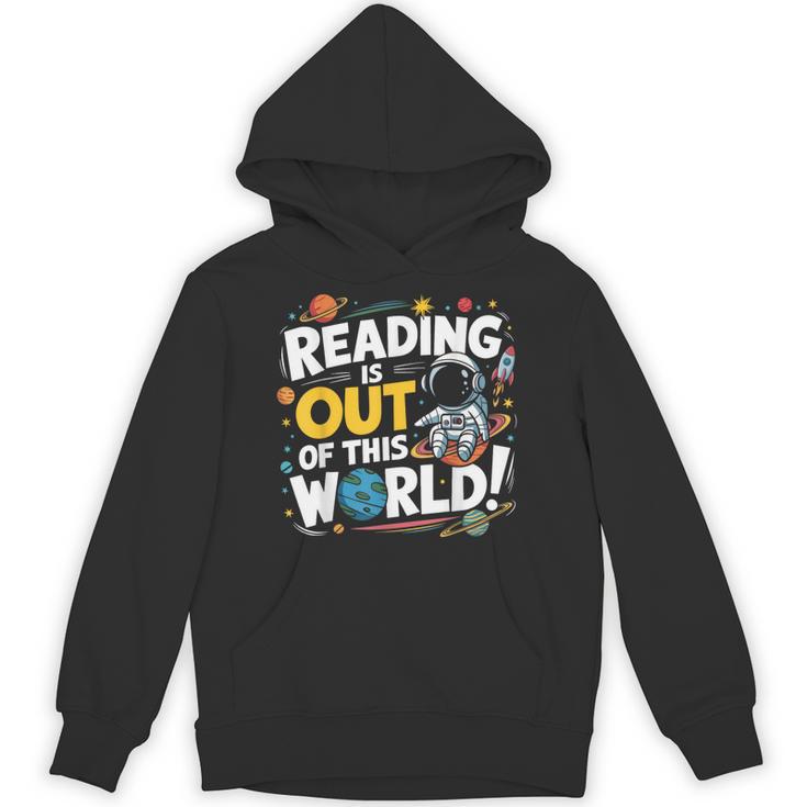 Reading Is Out Of This World Space Book Lover Kids Unisex Hoodie
