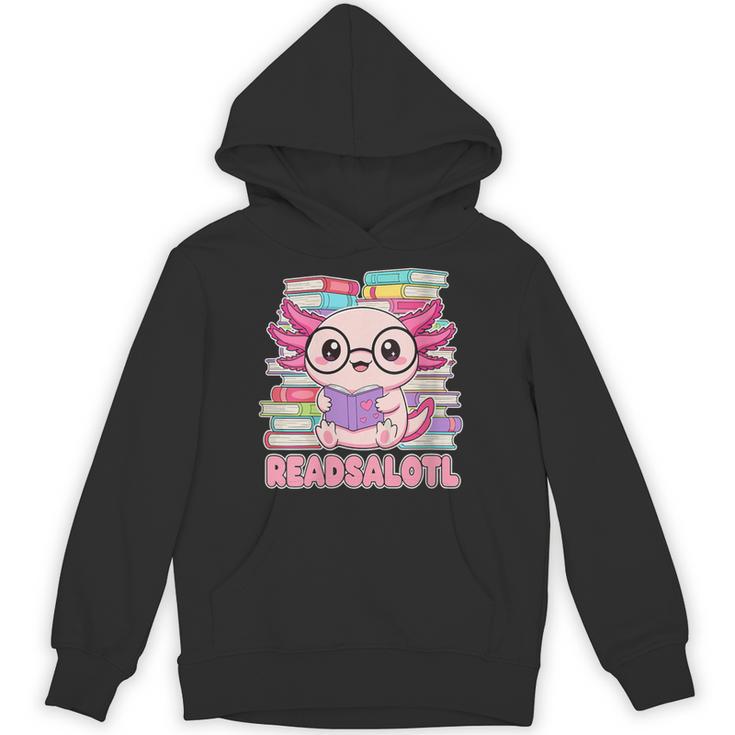 Readsalotl Axolotl Reading Book Bookworm Unisex Hoodie