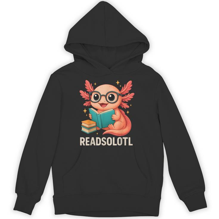 Readsolotl Kawaii Axolotl Reading Book Lover Unisex Hoodie