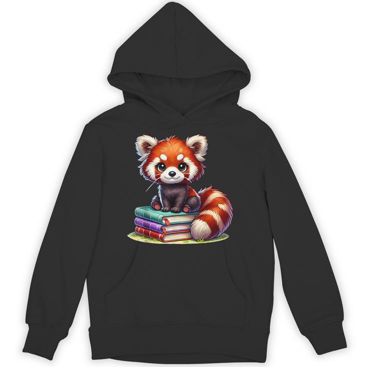 Red Panda Books Lover Reading Bookworm Unisex Hoodie