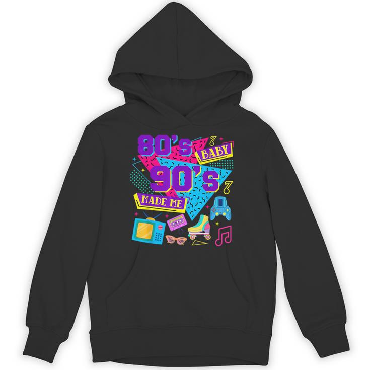 Retro 1980s 80's Baby 1990s 90's Made Me Nostalgia Birthday Unisex Hoodie