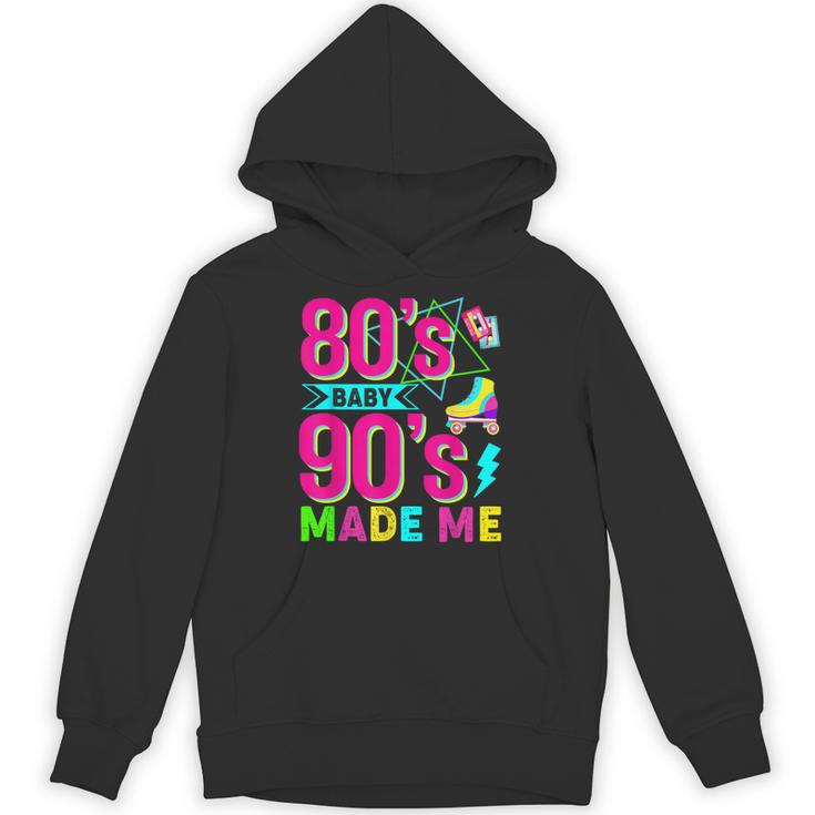 Retro 1980s 80's Baby 1990s 90's Made Me Nostalgia Vibes Unisex Hoodie