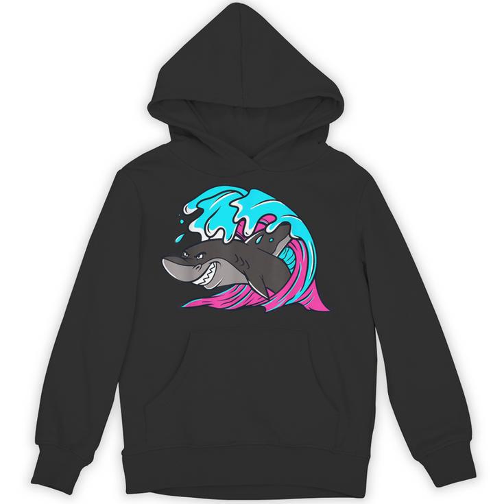 Retro 80s Shark Whale Diving Nostalgia Shark Party Unisex Hoodie Retro 80s Shark Whale Diving Nostalgia Shark Party Unisex Hoodie