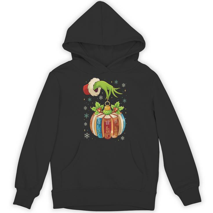 Retro Christmas Ornament Book Christmas Teacher Librarian Unisex Hoodie