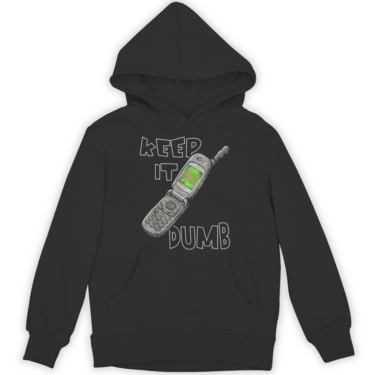 Retro Dumb Flip Phone Vintage 90s Y2K Tech Nostalgia Unisex Hoodie