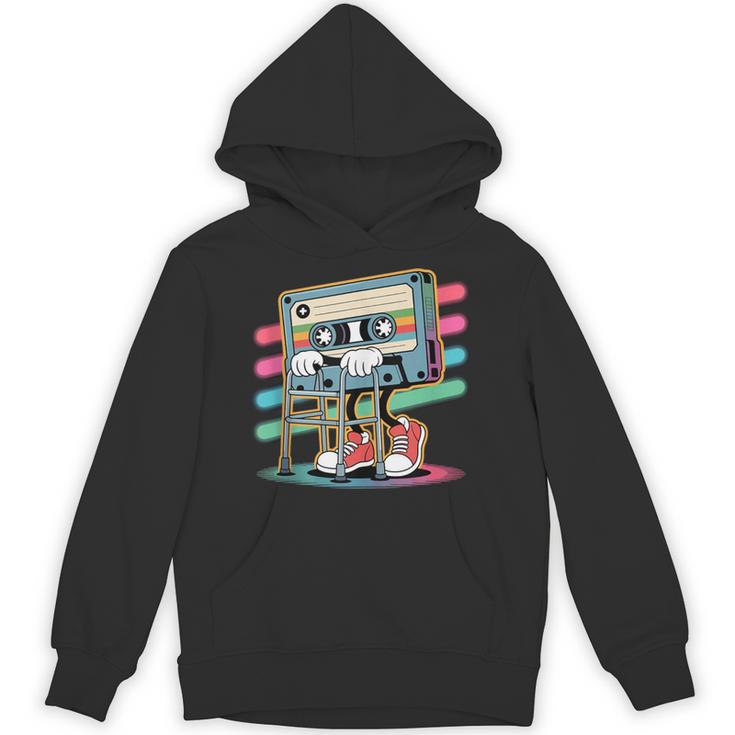 Retro Old Cassette Tape Cartoon With Walker Nostalgia Unisex Hoodie