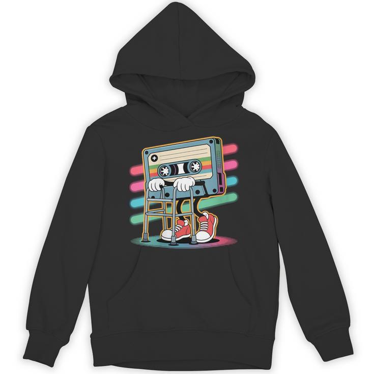 Retro Old Cassette Tape Cartoon With Walker Nostalgia Unisex Hoodie