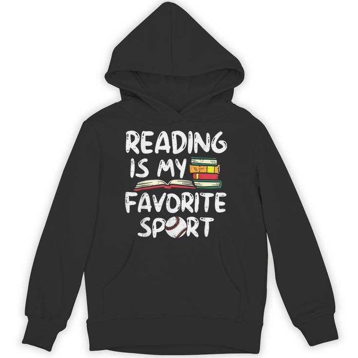 Retro Reading Is My Favorite Sport Baseball World Book Day Unisex Hoodie