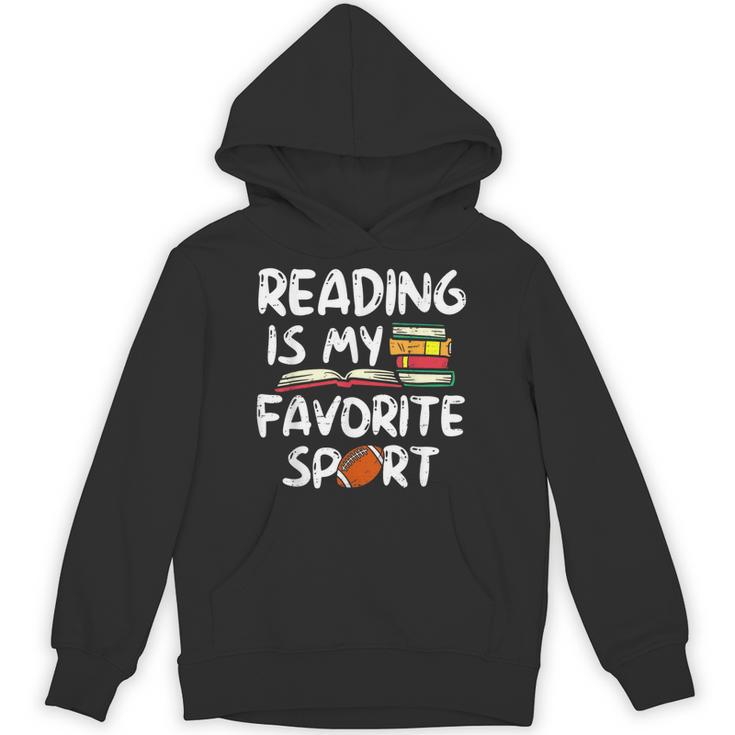 Retro Reading Is My Favorite Sport Football World Book Day Unisex Hoodie
