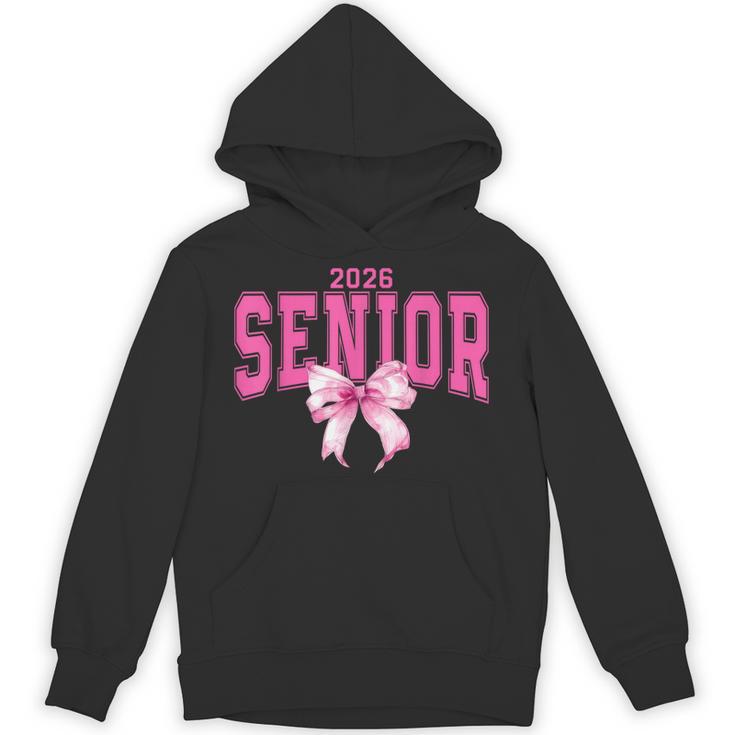 Retro Senior 2026 Class Of 2026 Coquette Pink Bow Graduation Unisex Hoodie
