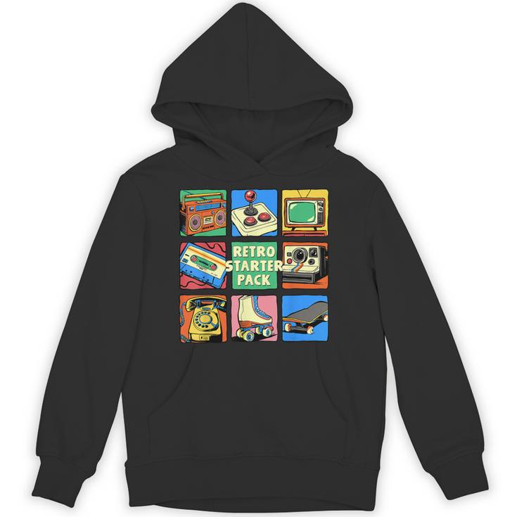 Retro Starter Pack 80s 90s Vintage Nostalgia Cassette Tape Unisex Hoodie