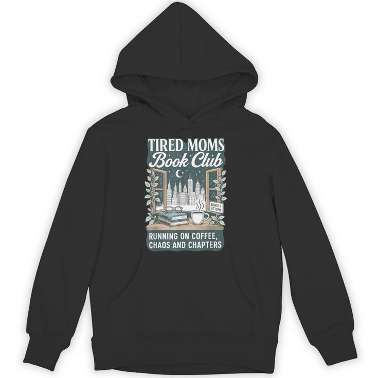 Retro Tired Moms Book Club Bookish Booktrovert Mother's Day Unisex Hoodie