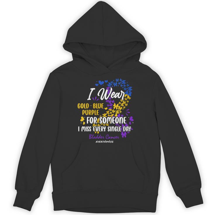 Ribbon Bladder Cancer Angel Support Memory Unisex Hoodie