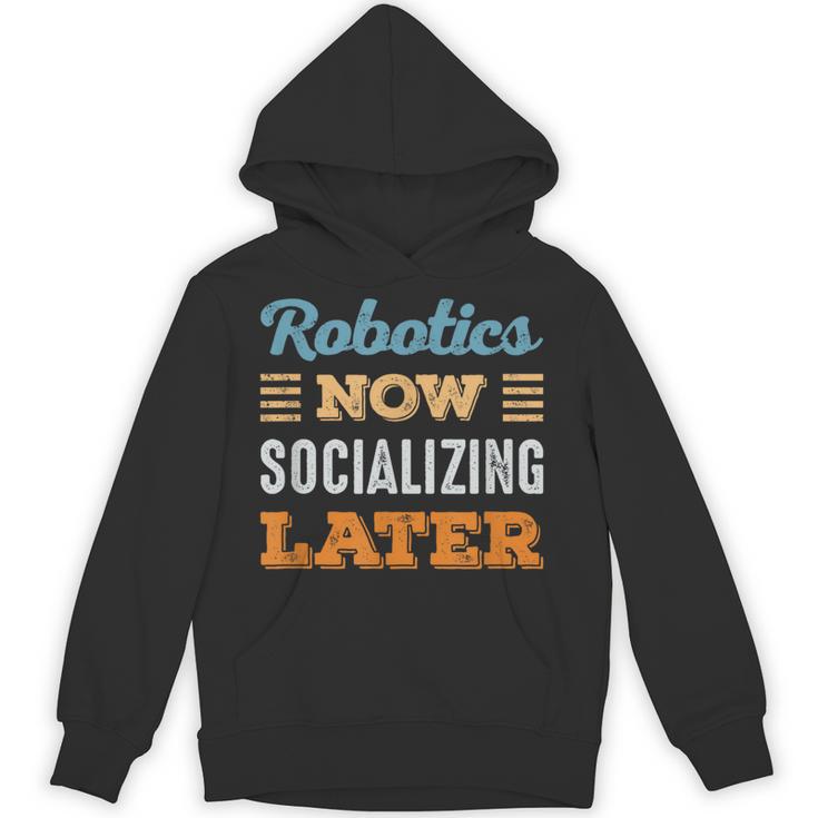 Robotics Now Minimal Socializing Introvert Vintage Unisex Hoodie