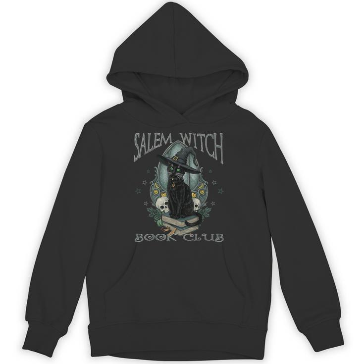 Salem Witch Book Club Cat Reading Witchy Halloween Men Unisex Hoodie