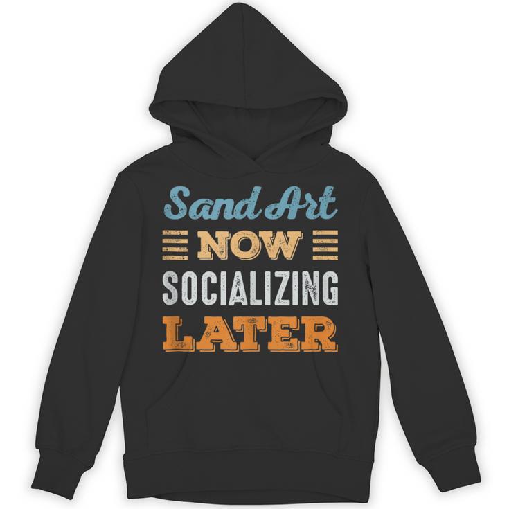 Sand Art Now Minimal Socializing Introvert Vintage Unisex Hoodie