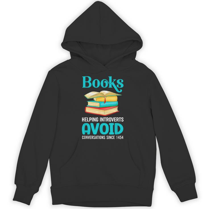 Sarcastic Books Anti Social Introvert Book Conversation Unisex Hoodie