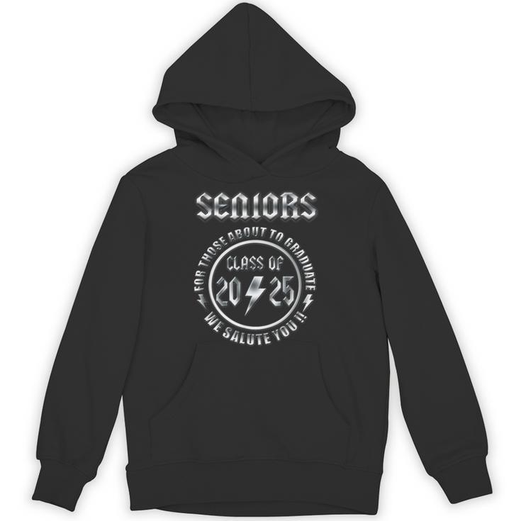 Senior 2025 Classic Rock Graduation We Salute You Unisex Hoodie