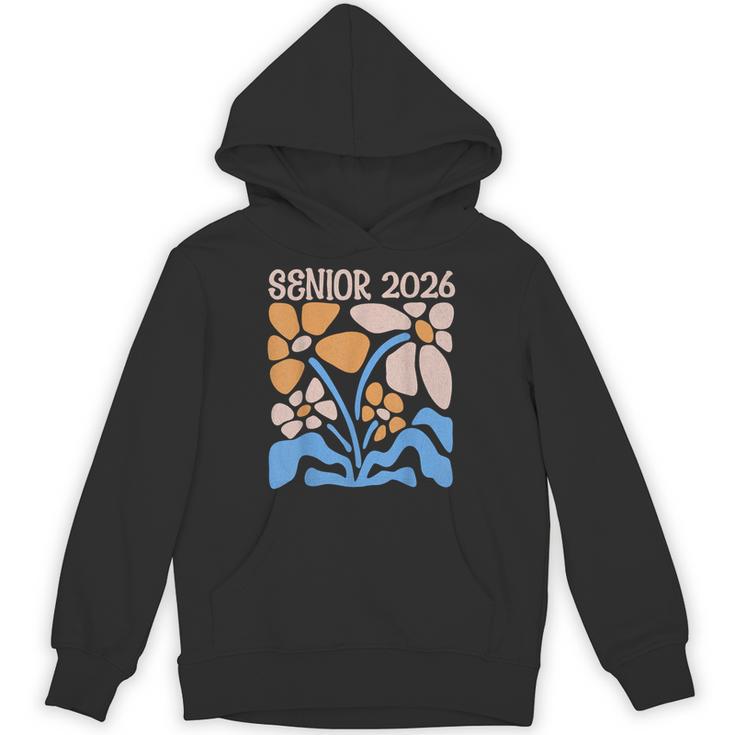 Senior 2026 Retro Groovy Flowers Graduation Unisex Hoodie