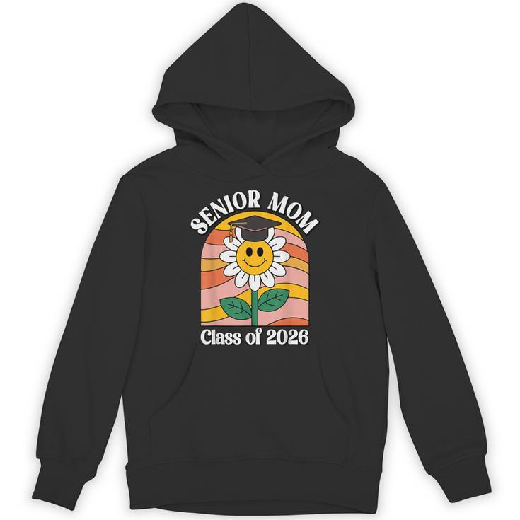 Senior Mom Class Of 2026 Daisy Flower Retro Graduation Unisex Hoodie