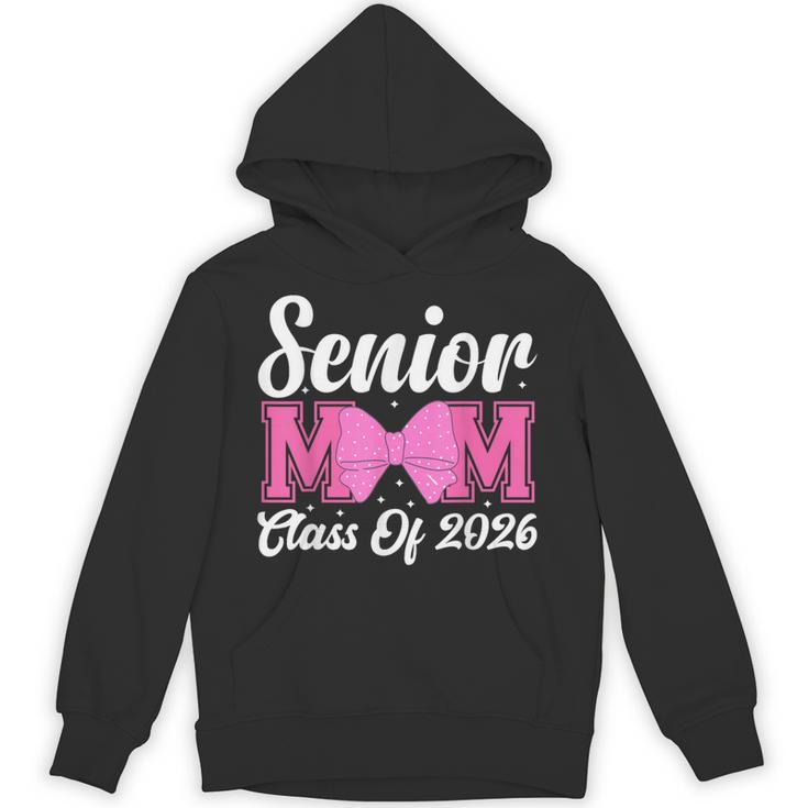 Senior Mom Class Of 2026 Pink Coquette Bow Graduation Unisex Hoodie