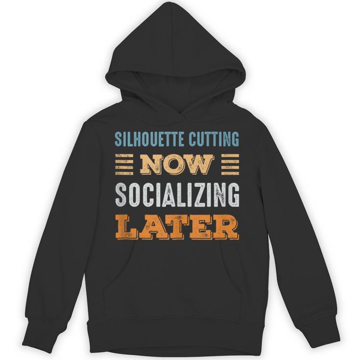 Silhouette Cutting Now Minimal Socializing Introvert Unisex Hoodie