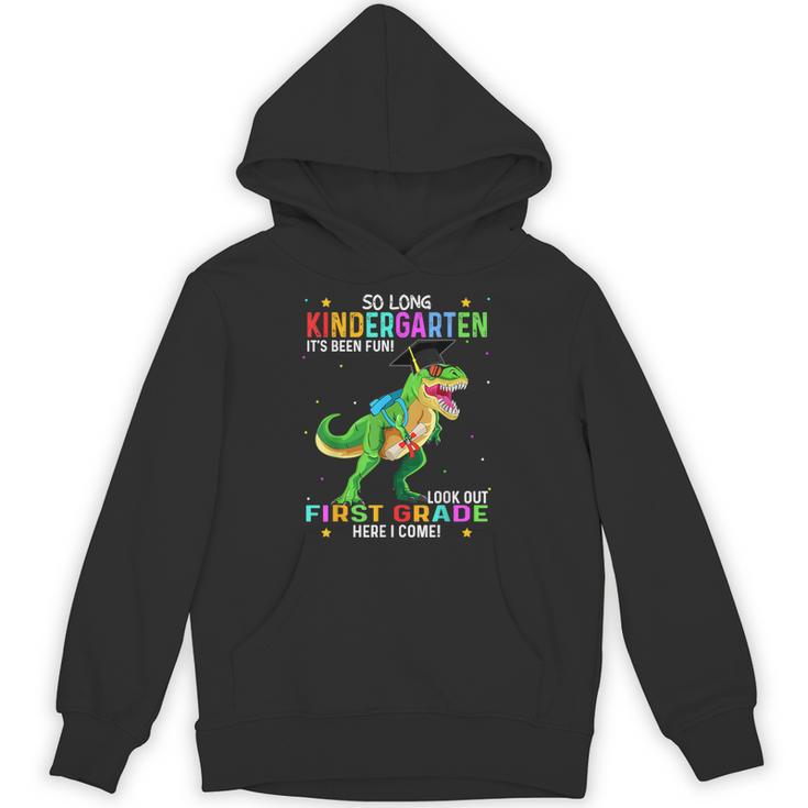 So Long Kindergarten Graduation Class 2025 Dinosaur Kids Unisex Hoodie