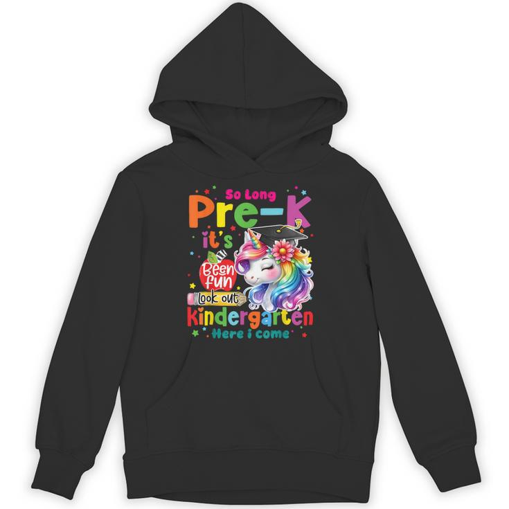 So Long Prek Pre-K Graduation Graduate Unicorn Kids Girls Unisex Hoodie