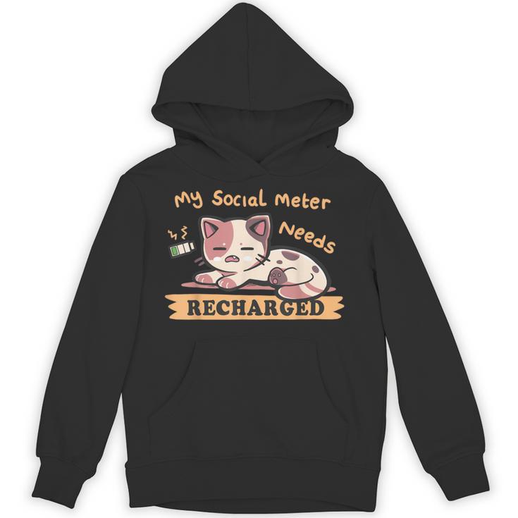 Social Meter Recharge Social Meter For Introverts Unisex Hoodie