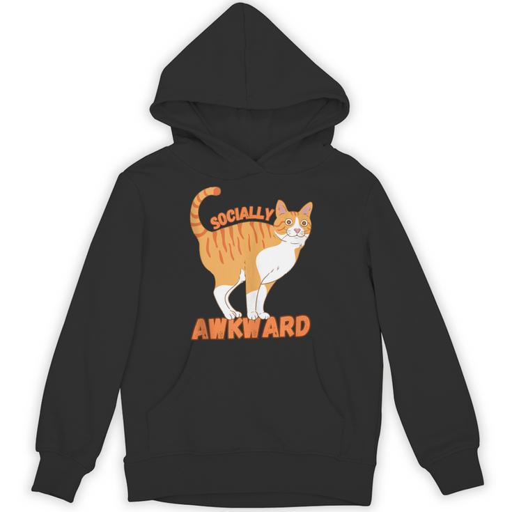SOCIALLY AWKWARD FUNNY CAT ANTISOCIAL INTROVERT WEIRD Unisex Hoodie