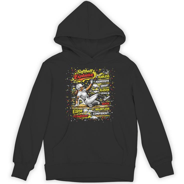 Softball Slider Pop Comic Book Art Best Traits Fast Elite Unisex Hoodie