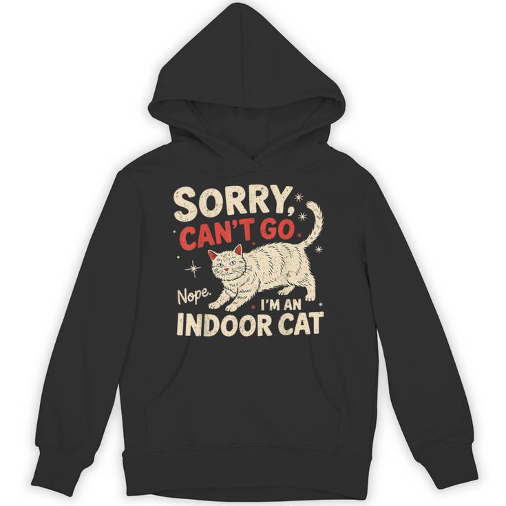 Sorry I Can't Go I'm An Indoor Cat Introvert Cat Owner Unisex Hoodie