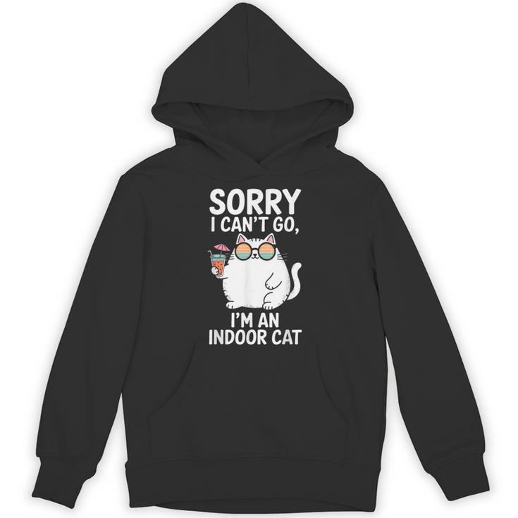 Sorry I Can’t Go I’m An Indoor Cat Introvert Cat Unisex Hoodie