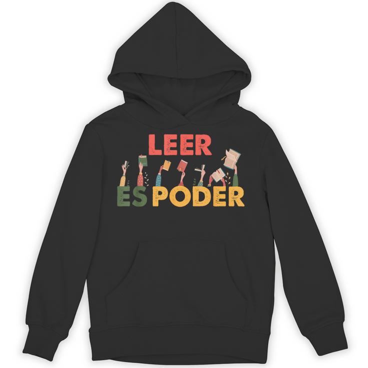 Spanish Reading Book Lover Teacher Maestra Leer Es Poder For Men Women Unisex Hoodie