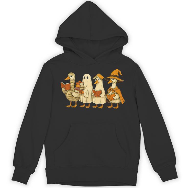 Spooky Halloween Book Lover Halloween Reading Goose Unisex Hoodie