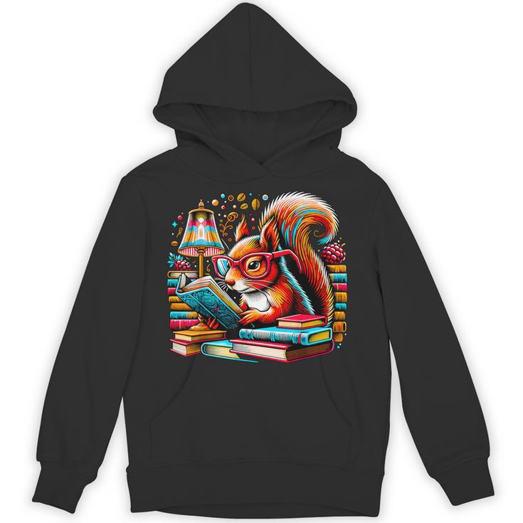 Squirrel Reading a Book Lover Bookworm Unisex Hoodie