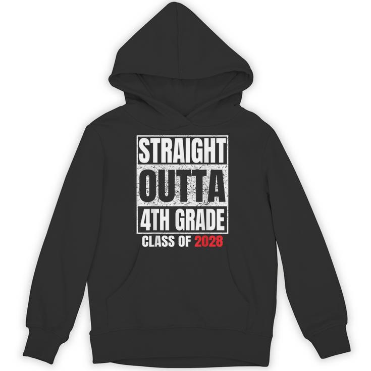 Straight Outta 4th Grade Graduation Class 2028 Fourth Grade Unisex Hoodie